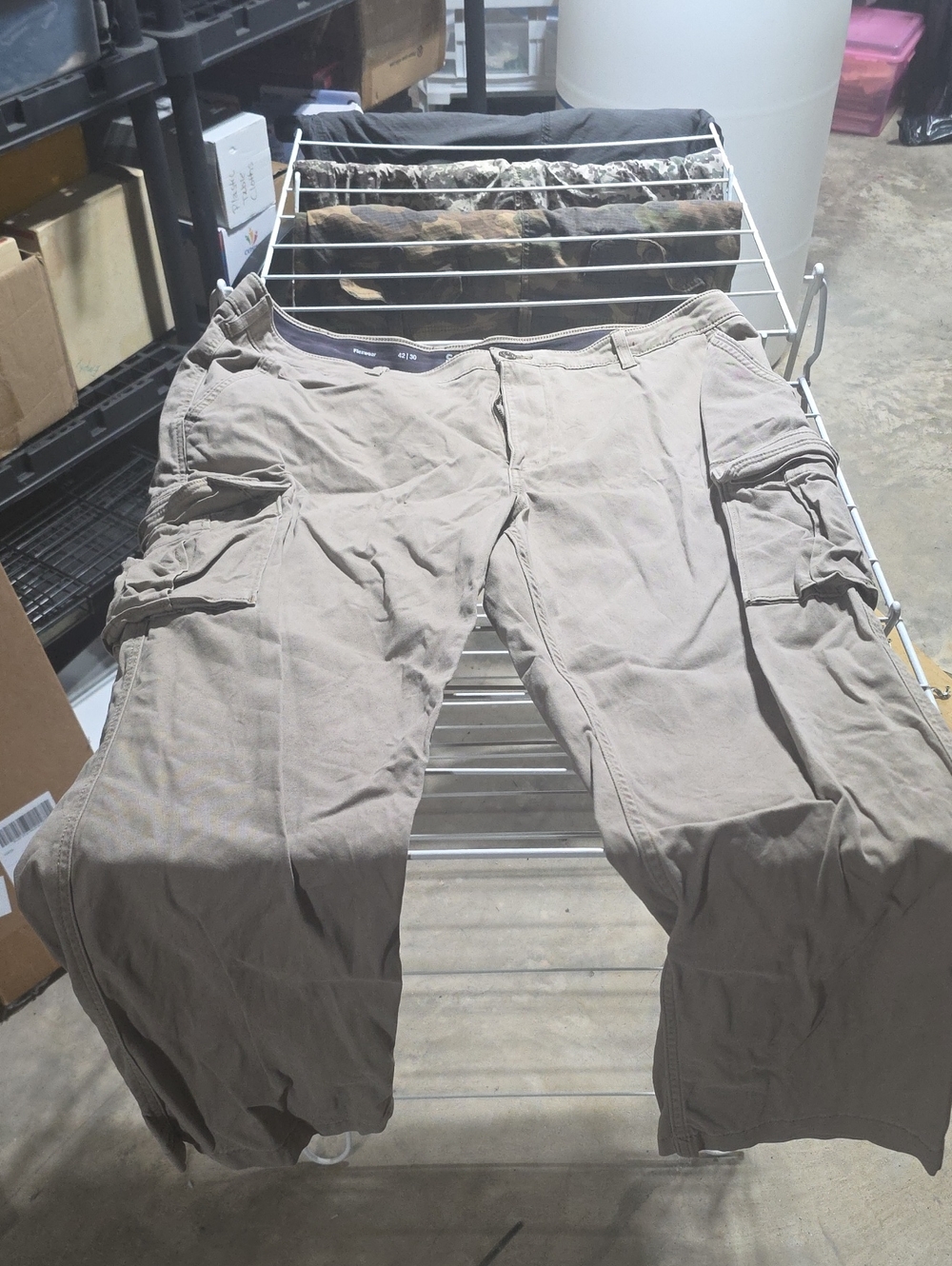 Mens Cargo Khaki Pants 42x30